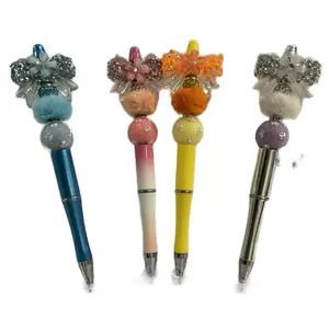 Enchanted Pens - Assorted Colorful Pens with Decorative Beads and Unique Design Elements