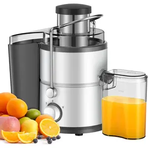 800W Juicer Machine, 3" Wide Feed Chute, Dual-Speed Centrifugal Juicer for Fruits & Vegetables, Anti-Drip Function, , Easy to Clean with Brush, White