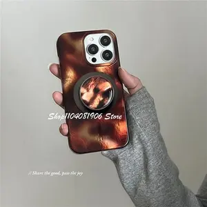 INS Korean Cute Tortoiseshell Magnetic Holder Phone Griptok Grip Tok Stand Support For iPhone For Magsafe Accessories Smart Tok