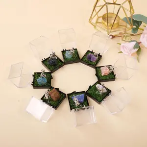 Natural Amethyst Cluster Malachite Miner Modeling Micro Landscape Decoration, 1 Count/8 Counts Crystal Raw Stone Mine Home Decoration