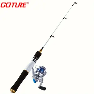 Goture 1Suit Ice Fishing Reel & Rod Combo Ice Fishing Rod, High Visibility Ice Fishing Pole White 23'' Medium Winter Ice Fishing Rod Reel Combo for Perch Panfish Bluegill Crappie Spinning Ice Fishing Combos