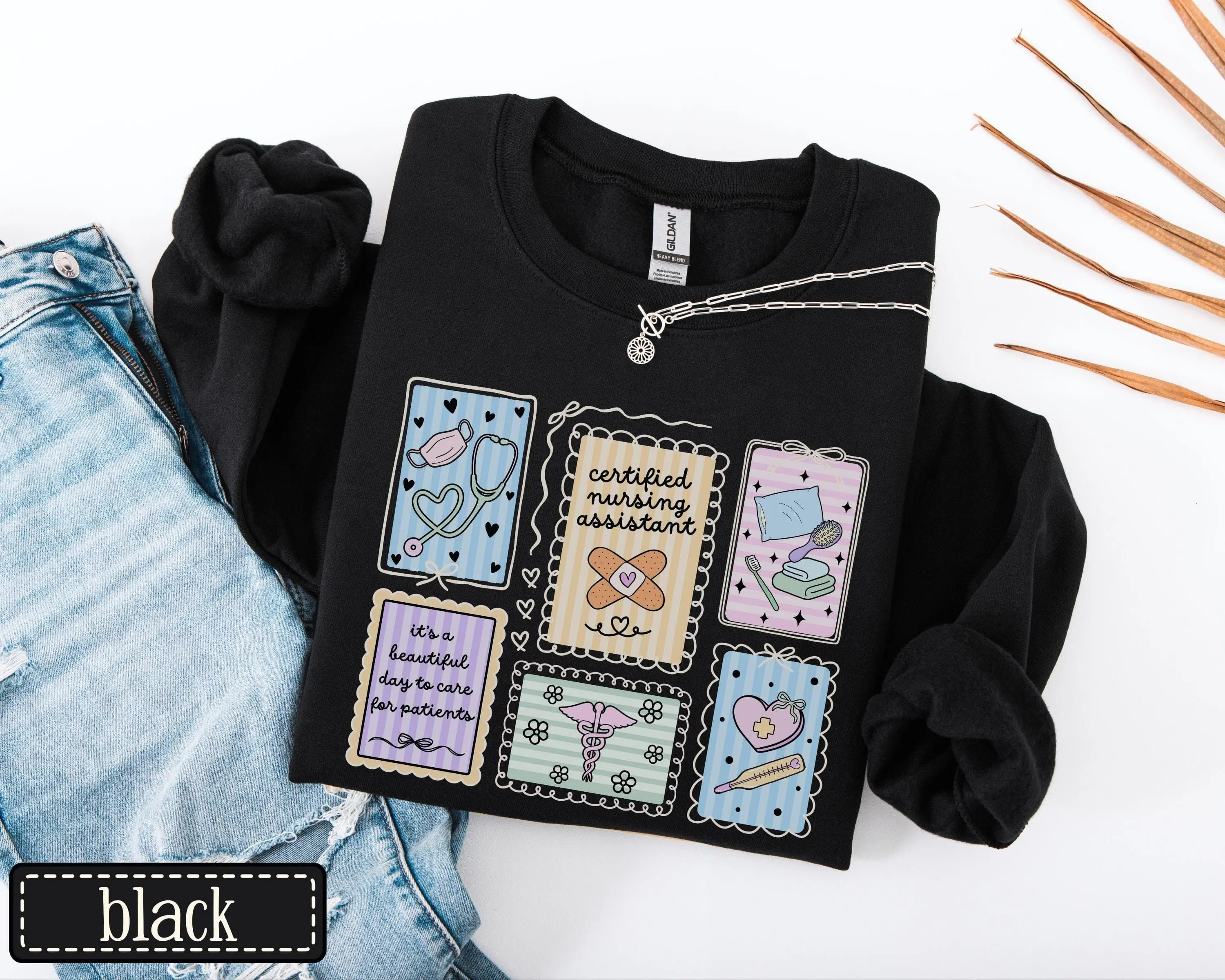 Certified Nursing Assistant Sweatshirt • CNA Sweater • CNA Work Crewneck • Nurse Aide Gift • CNA Crew Group