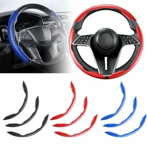 3PCS Steering Wheel Cover, Snap on Car Steering Wheel Cover Set Accessories Wrap Grip Non Slip Protector Universal