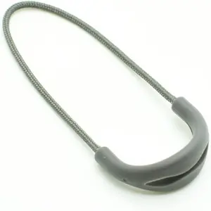 10 count/Pack U Shape Color Zipper Pulls Fits/Zipper Fixer for Apparel Accessories (Gray)