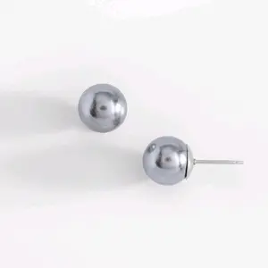 Grey Pearl Stud Earrings