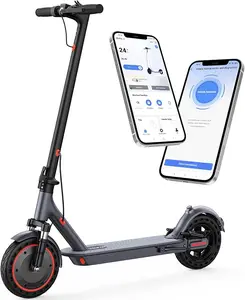 Electric Scooter,500W Motor,22 MPH Top Speed 10 inch Solid Tires Dual Suspension System,Dual Brakes