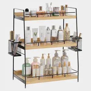Bathroom Counter Organizer,Bathroom Countertop Organizer with Baskets, Organizers,Counter Shelf,Countertop Storage, Makeup Organizers