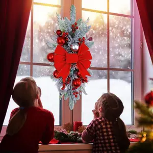 1pc Flexible Christmas Garland for Staircase, Easy-Hanging Xmas Vine for Banister & Railing, 6ft Realistic Greenery for Mantel & Doorway, Bendable Holiday Decor.