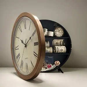 10 Inch Secret Wall Money Safe Box with Combination Lock, Hidden Compartment, Secure Lock System, No Drilling Required, Finish