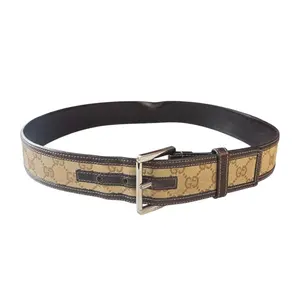Pre-owned GUCCI Brown GG Supreme Canvas Belt 85/34