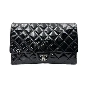 Pre-owned CHANEL Patent Shoulder Bags CC Quilted Classic Flap Clutch With Chain(17***28) CC1830