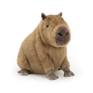 Clyde Capybara, Soft Stuffed Food Plush, Kawaii Room Decor, Funny Gift for Kids & Friends, Jelly, Hard to Find Cat New