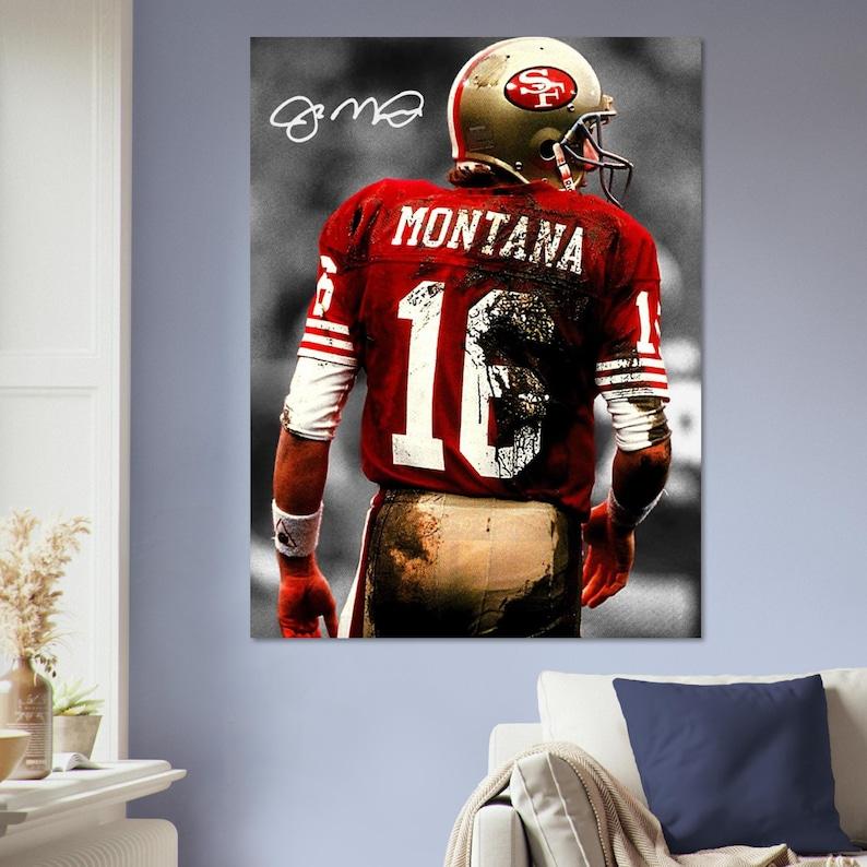 Joe Montana Art Print Poster, San Francisco 49ers Football Decor . NO FRAMED