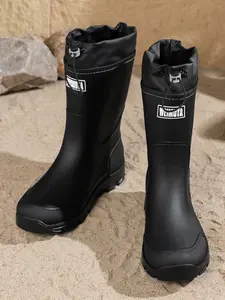 Women's Fashionable Comfortable Boots Abs363, Perfect for Casual Wear, Durable Rubber Material Rainboots, Multi-Functional Stylish Accessory