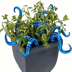 7-Pack Resin Octopus Tentacle Plant Stakes, Halloween Garden Sticks, Artistic Decorative Garden Pots, Outdoor Yard & Lawn Decor