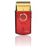 StyleCraft Uno Mini Shaver - Professional Single Foil Cordless Shaver with High Torque Motor in Red and Velvet Travel Case Steel Stainless