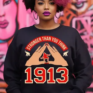 Delta Sigma Theta Sorority Sweatshirt. Delta Sigma Theta 1913 Sweatshirt. DST 1913 Sweatshirt. Deltas, DST.