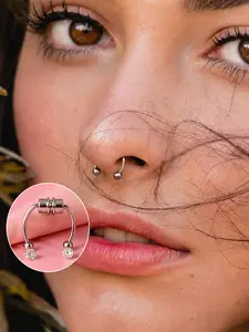 Nose Rings Hoops Fake Nose Ring Fake Septum Fake Lip Rings Fake Septum Piercing Fake Nose Piercing Fake Nose Hoop Double Hoop Nose Ring Fake Double Nose Ring Nose Cuffs Faux Nose Rings Clip