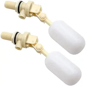 2 Pack Float Valve  Water Float Valve Shut Off 1/2" Stainless Steel Automatic Waterer Bowl Fill Feed Water Trough with Adjustable Arm Horse Cattle Sheep Pig  Water Float Valve