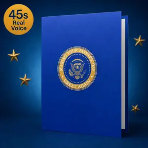 Funny Fathers Day Card with Sound, Funny Talking Card for Dad Husband Grandpa, Plays Real Voice 45-Second Audio, 5x7 Best Dad Gift from Son Daughter Wife