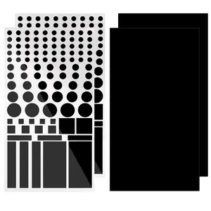 LED Light Blocking Stickers mmcrz LED Light Blackout Sticker Light Dimming Stickers LED Filters Dimming Sheets for Routers TV LED Covers Blackout (Black-4 Sheet)