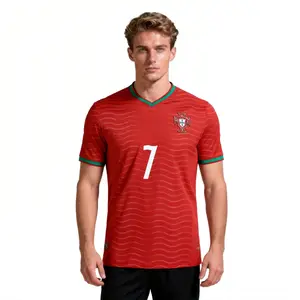 2026 Portugal National Team Cr.7 Home Red Short-Sleeve Soccer Jersey