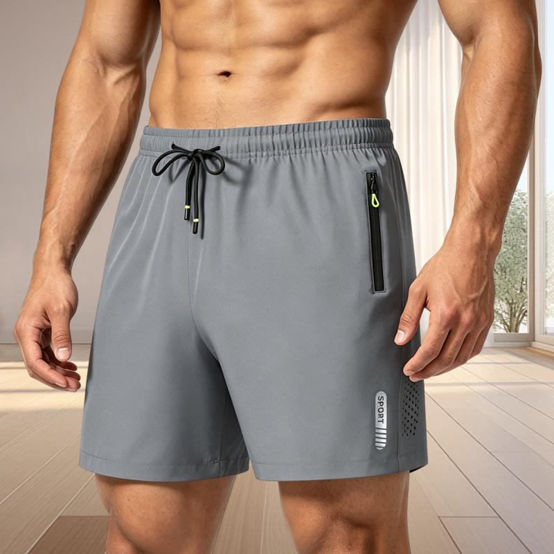 Men’s shorts featuring an adjustable drawstring waist and side pockets; suitable for basketball, running, the beach, and outdoor activities. Fitness gear with a regular fit that is comfortable and close-fitting,Quick-Dry   Set summer Casual Breathable