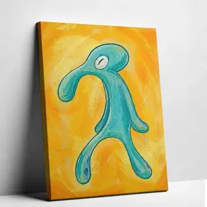 Squidward Modern Canvas Poster Bold And Brash Spongebob Comic Hero Painting Wall Home Decor art