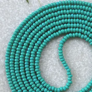 PURE TURQUOISE - Tie On Waist Beads - 60 inches Waistbeads - Turquoise Waistbeads - Chakra Waistbeads - Made By Venus Waistbeads