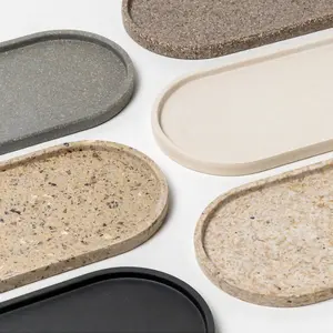 8.5” Upcycled Oval Decor Trays