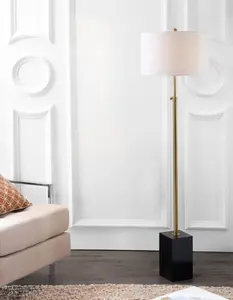 JONATHAN Y Lafayette Modern Adjustable Height LED Floor Lamp; for Living Room,Bedroom, Kitchen, Office