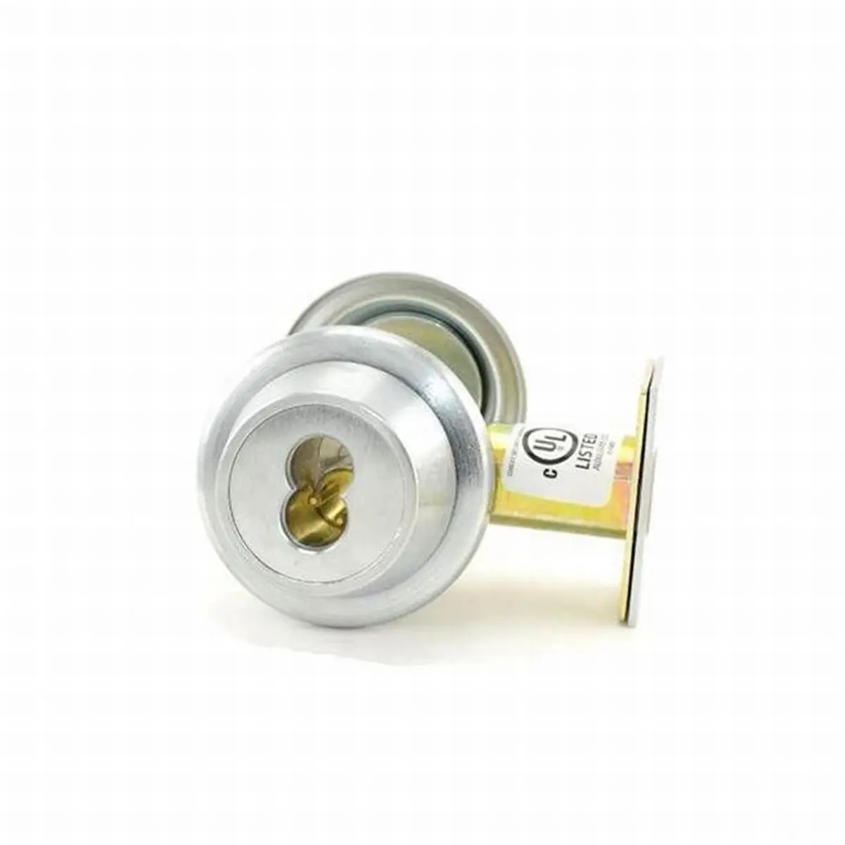 212 MAIN 8T Series Single Cylinder Deadbolt Door Lock - 2.75 in. Backset, 7-Pin, Standard Strike-Less Core, Satin Chrome, Stainless Steel, Wrench-Resistant Door Hardware (Model 8T37KSTK626)