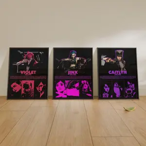 Arcane - Trio Wall Decor Wall Hangings, , Jinx Vi Caitlyn League of Legends Poster - No Frame
