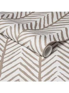 Threshold Herringbone Stripe 198"x20" Peel and Stick Wallpaper Neutral, Tan