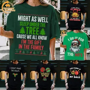 Funny Dirty Christmas Shirt, Jingle My Bells Xmas Tee, I Do It for the Ho Santa Claus T-Shirt, Funny Christmas Shirt, Dirty Christmas Gift Idea, Hilarious Holiday Quote Gift for Men & Women