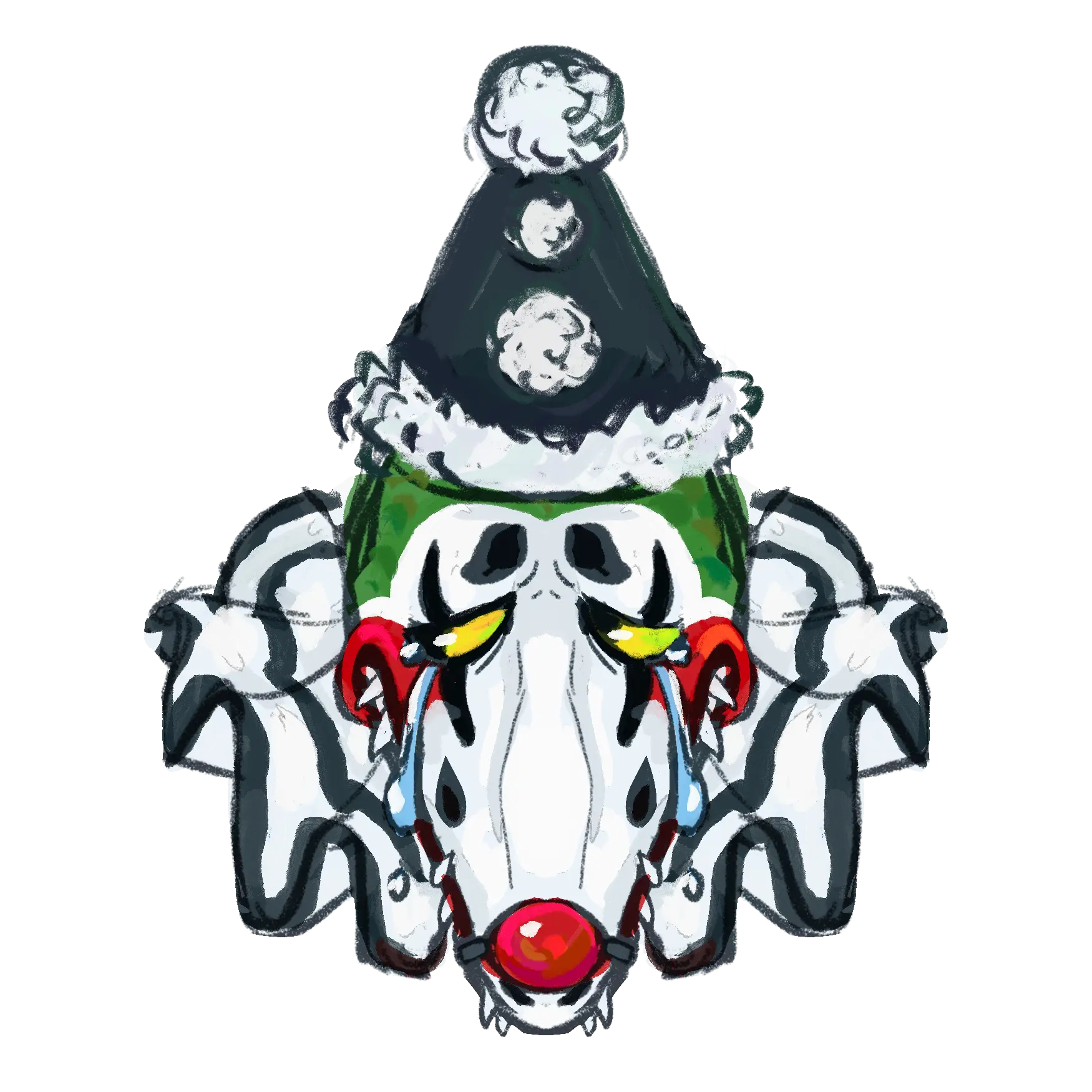 Clown Croc Sticker