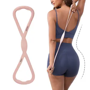 Nexpowx Resistance Bands Figure 8, Soft Foam Handle Exercise Tube, Elastic Figure-8 Fitness Band for Strength Training, Yoga, Pilates, Home Workout, Portable Body Shaping Pull Rope, Mother's Day gift