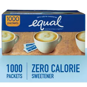 Equal Zero Calories Sweetener 1000 Counts - Low Sugar, Low Calorie Sugar Substitute - Flavor Natural
