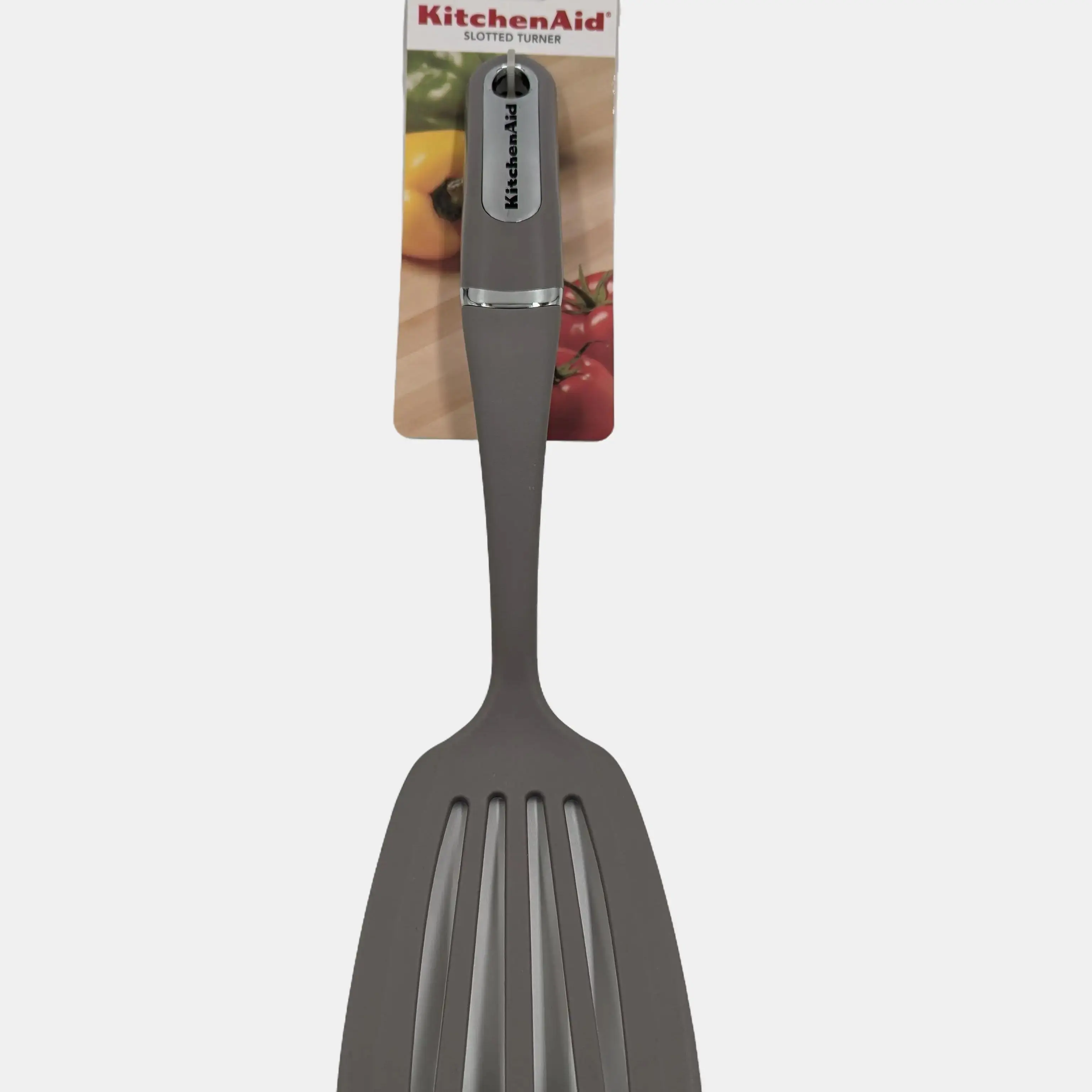 KitchenAid Grey Slotted Long Turner Silver