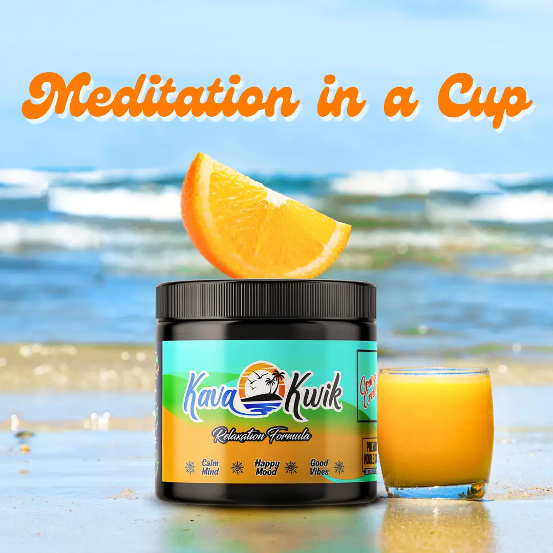 KavaKwik Potent Instant Flavored Kava Drink Mix - 20-Serving Jar - Relax & Socia...