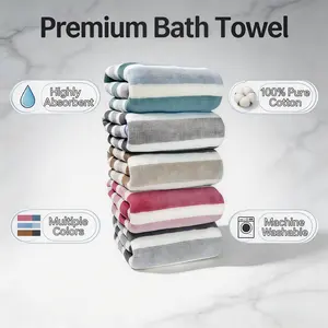 5 Piece Soft Coral Fleece Bath Towel Set, Large Size, Sweat & Water Absorbing, Colorfast & Durable for Daily and Sports Use