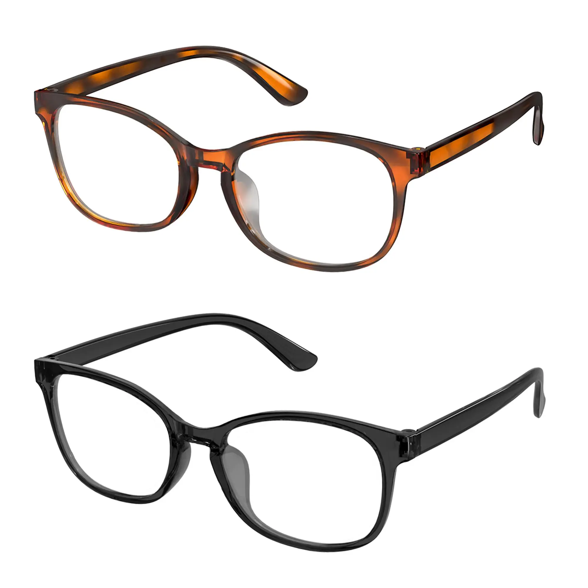 NEOISM Square Blue Light Glasses - 2Pack, Men's/Women's Rectangle Frames, Anti-Eyestrain UV Protection for Work/Students, No-Makeup Essential, Computer Eyewear Gift (Sports & Outdoor Accessory)