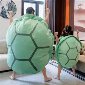 Wearable Turtle Shell Pillow - Soft Plush Toy for Comfort and Decor