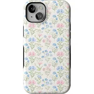 Casely iPhone 15 Case | Sunday Best | Pastel Garden | Bold Protective Design | Compatible with MagSafe