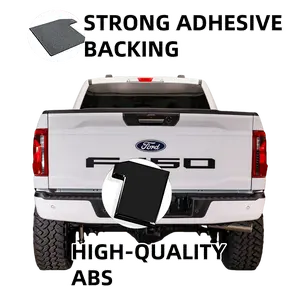 3D Raised Tailgate insert letters decal exterior accessories Compatible with Ford F-150 2021 2022 2023 2024 2025 Models Accessories ABS Plastic Anti FadeCoating Gloss Black