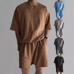 Summer Fashion Casual Sports Men's Suit Short Sleeve Shorts Two-piece Set