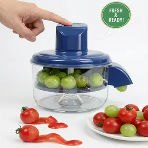 Automatic Electric Fruit & Garlic Peeler 50W Motor Stainless Steel Blade USB Rechargeable Compact Kitchen Prep Vegetable Slicer Grater