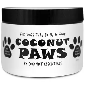 Coconut Paws - Natural oils for dogs Paws, ears, skin and coat -8oz- Coconut Essentials - Coconut Oil, Olive oil & Sunflower