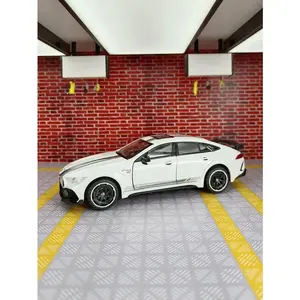 1:24 Mercedes GT63 AMG Sports Car Simulation Die-cast Metal Alloy Model Car Sound and Light Pull-back Collectible Children's Toy Gift