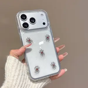 Spider iPhone Case for iPhone 11/12/13/14/15/16/17 Pro Max, Soft Protective Cover, Anti-Drop and Durable, Phone Accessories